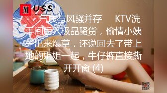 ❤️气质与风骚并存❤️KTV洗手间后入极品骚货，偷情小姨子出来爆草，还说回去了带上她的姐姐一起，牛仔裤直接撕开开肏 (4)