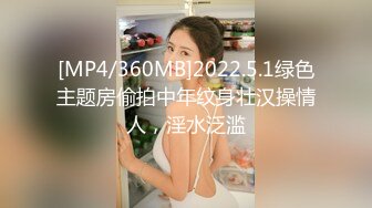 [MP4/360MB]2022.5.1绿色主题房偷拍中年纹身壮汉操情人，淫水泛滥