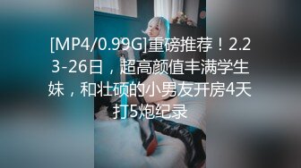 [MP4/0.99G]重磅推荐！2.23-26日，超高颜值丰满学生妹，和壮硕的小男友开房4天打5炮纪录